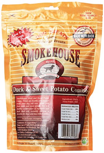 Smokehouse 100-Percent Natural Duck and Sweet Potato Dog Treats, 16-Ounce thumbnail