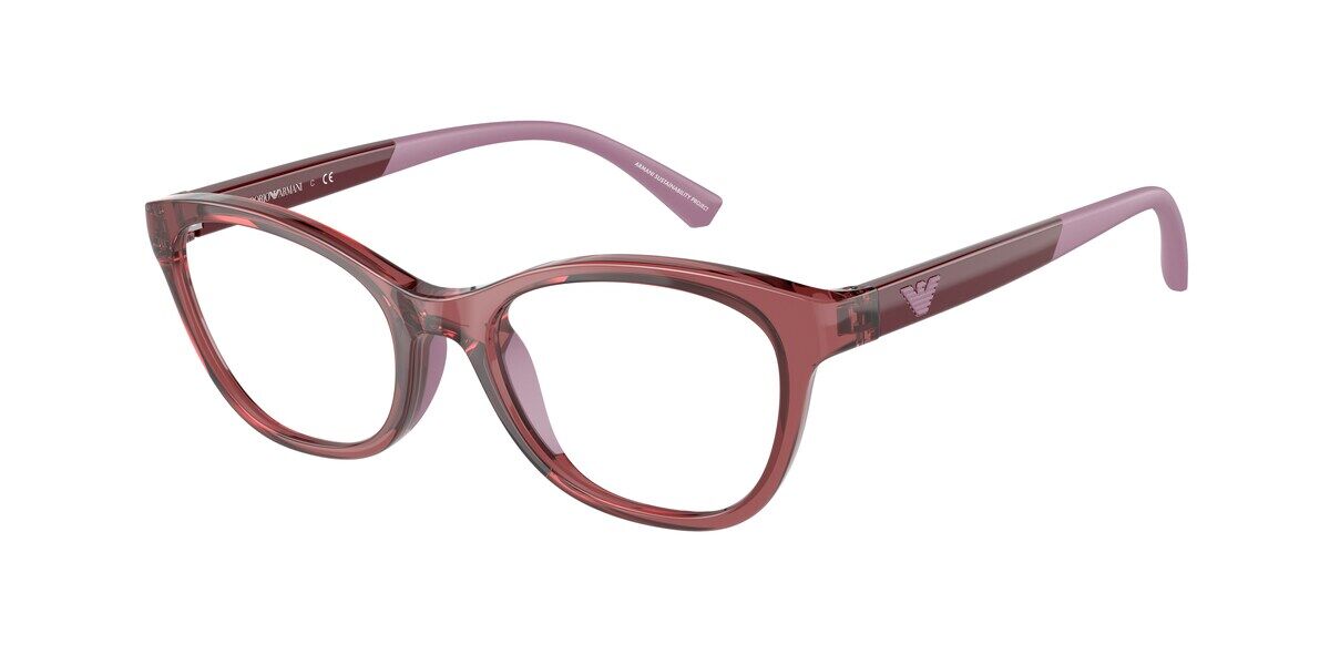 Emporio Armani EA3204F Asian Fit 5075 Womenâs Glasses Red Size 48 - Free Lenses - HSA/FSA Insurance - Blue Light Block Available