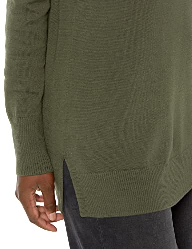 Amazon Essentials Women's Lightweight Long-Sleeve V-Neck Tunic Sweater (Available in Plus Size), Olive, Medium thumbnail