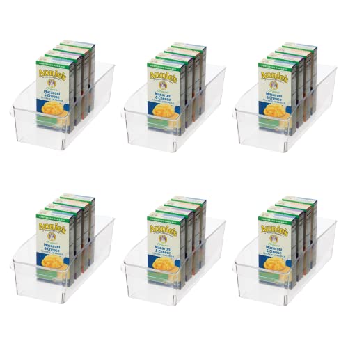 Fridge / Pantry Bin W/ Fingergrip Handle (14.25  X 5.75  X 4.5 ) Set of 6