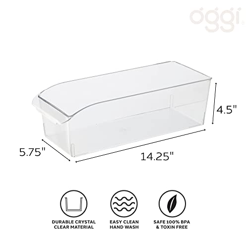 Fridge / Pantry Bin W/ Fingergrip Handle (14.25  X 5.75  X 4.5 ) Set of 6 thumbnail
