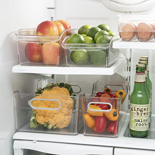Fridge / Pantry Bin W/ Fingergrip Handle (14.25  X 5.75  X 4.5 ) Set of 6 thumbnail