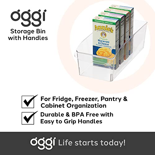 Fridge / Pantry Bin W/ Fingergrip Handle (14.25  X 5.75  X 4.5 ) Set of 6 thumbnail