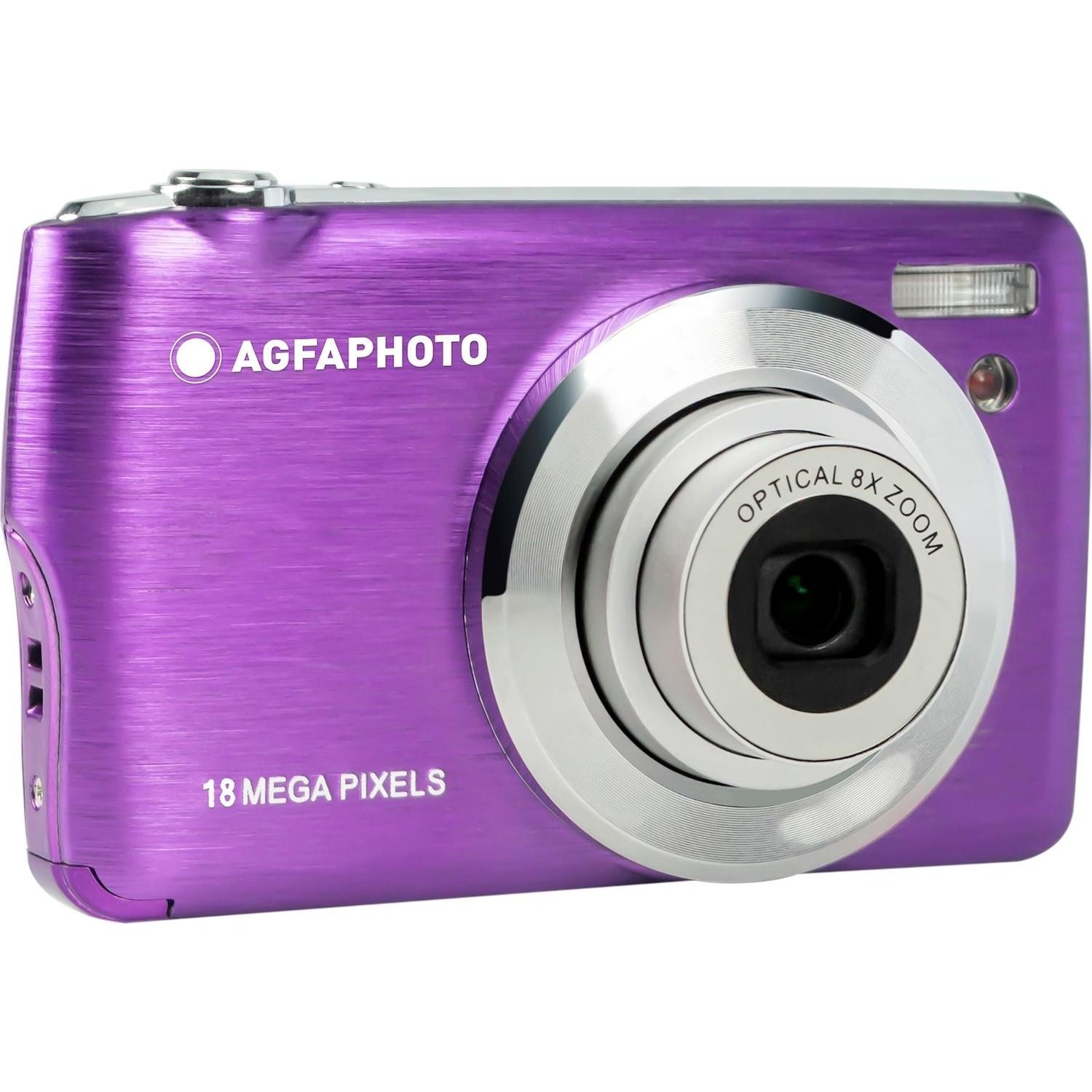 AGFAPHOTO 18MP Compact Zoom Digital Camera with 2.7-inch LCD and Full HD Video Recording, Realishot DC8200, Purple