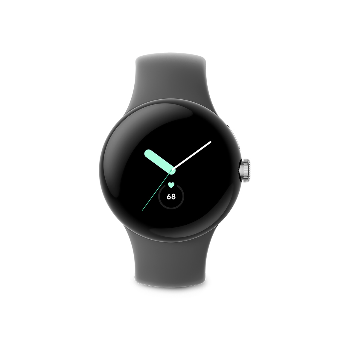 Google Pixel Watch - Android Smartwatch Met Activiteitstracker En Analyse - Behuizing Van Roestvrij Staal Gepolijst Zilver Met Sportarmband Kleur Ho