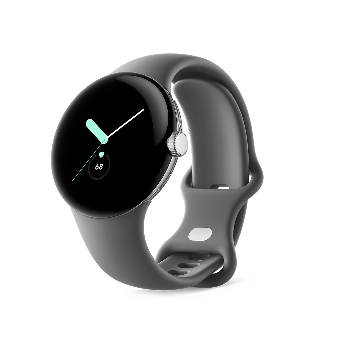 Google Pixel Watch - Android Smartwatch Met Activiteitstracker En Analyse - Behuizing Van Roestvrij Staal Gepolijst Zilver Met Sportarmband Kleur Ho thumbnail