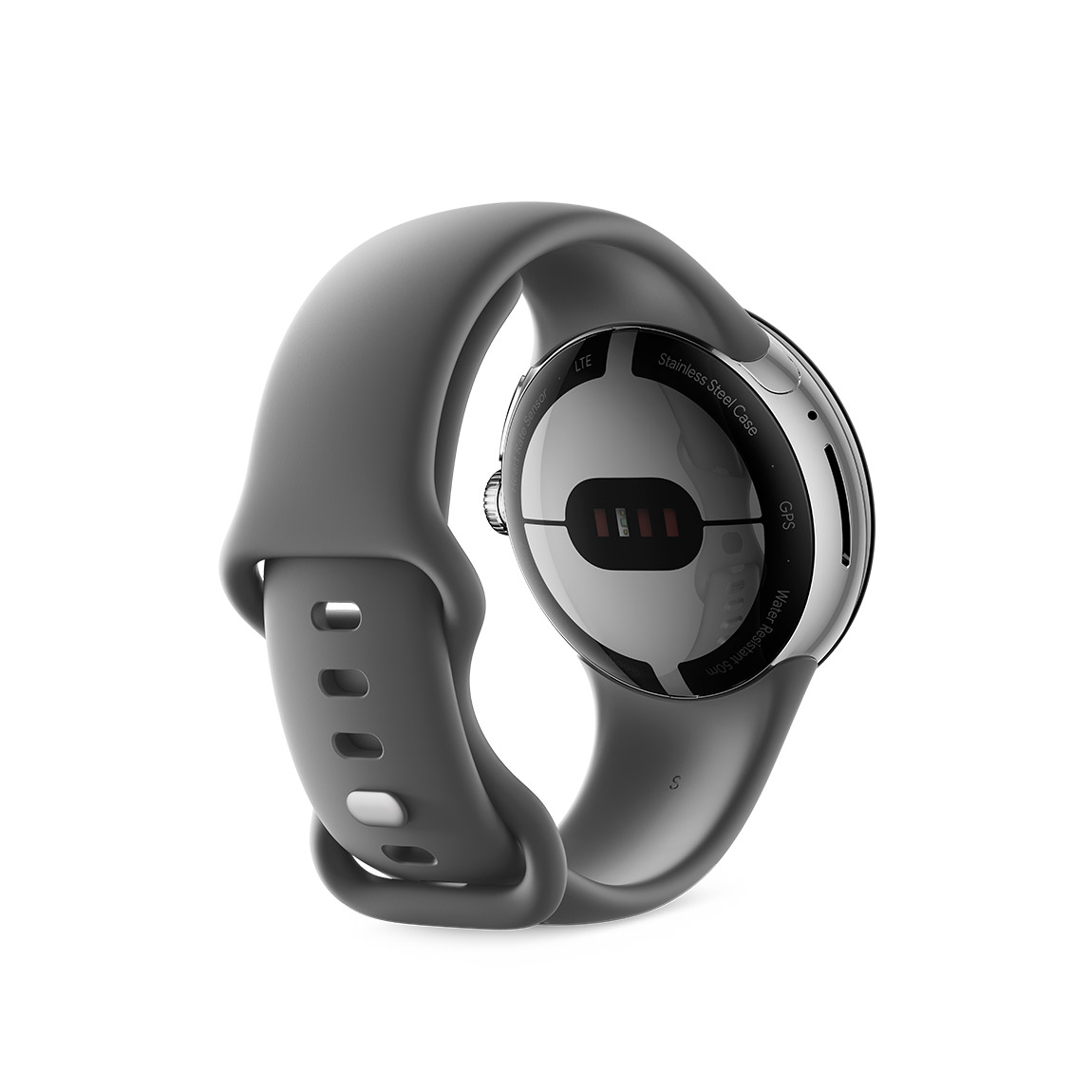 Google Pixel Watch - Android Smartwatch Met Activiteitstracker En Analyse - Behuizing Van Roestvrij Staal Gepolijst Zilver Met Sportarmband Kleur Ho thumbnail