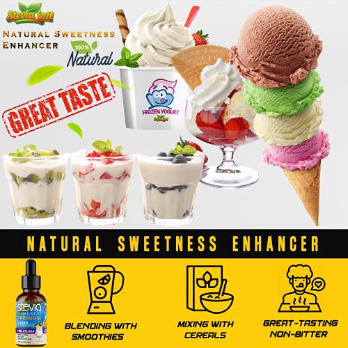 Pina Colada Premium Stevia Drops. Organic Liquid Stevia, Best Sugar Substitute, 100% Pure Extract, Natural Sweet, Great-Tasting, Non-Bitter, 0 Calorie thumbnail