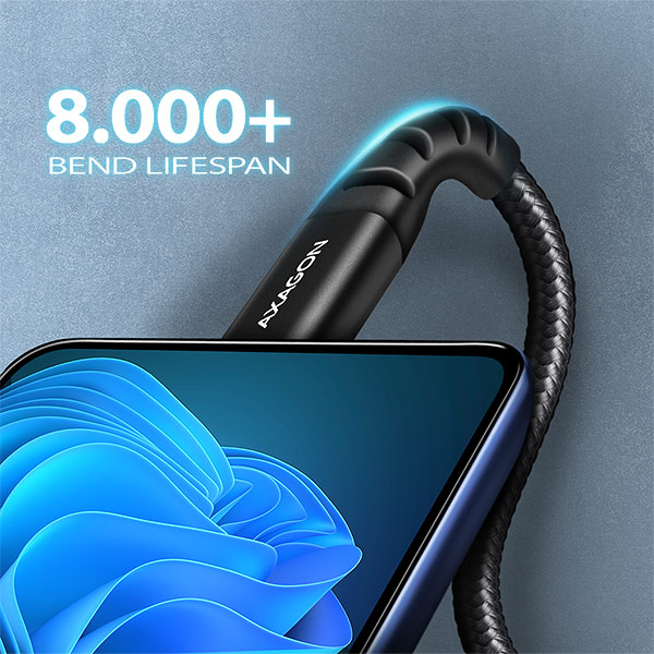Axagon BUCM-CM10AB USB Cable 1 M USB 2.0 USB C Black thumbnail