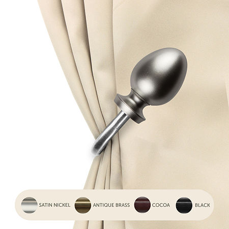 Central Design 4875-035 Faye Curtain Holdback & Tiebacks  Satin Nickel - Set of 2 thumbnail