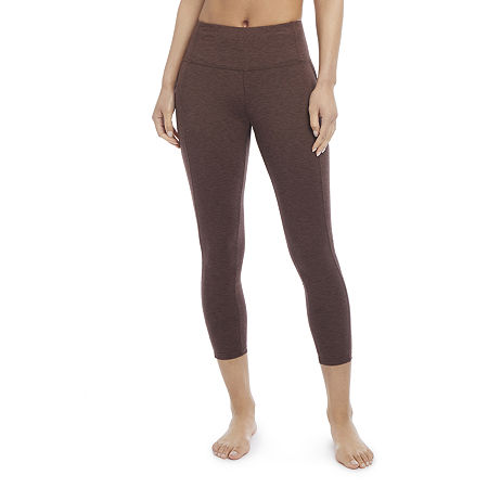 Women's Jockey Sport Supersoft Side Pocket 7/8 Leggings, Size: Medium, Dark Brown