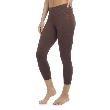 Women's Jockey Sport Supersoft Side Pocket 7/8 Leggings, Size: Medium, Dark Brown thumbnail