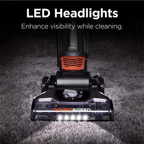 Eureka PowerSpeed Lightweight Powerful Upright Vacuum Cleaner for Carpet and Hard Floor, Turbo Spotlight with Pet Tool, Orange