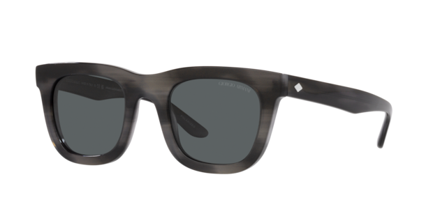 Giorgio Armani, Sunglasses, Male, Gray, 49 MM, Striped Grey Sunglasses AR 8171