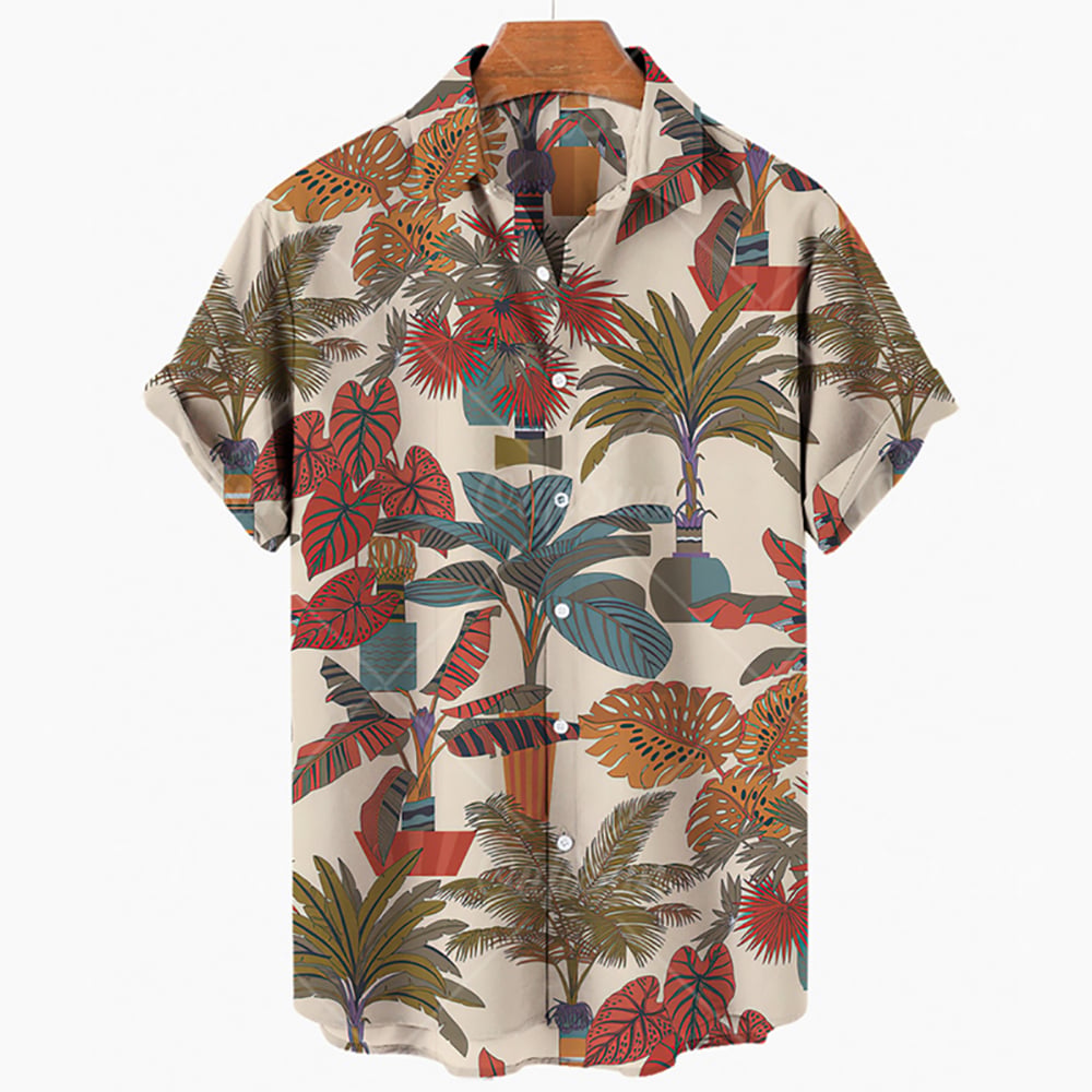 2022 Summer Hawaiian Shirt 3D T-shirt Retro Shirt Coconut Tree Pattern Short Sleeve Man Camisa Vacation Casua Man T-shirt Beach - Zm-2292, 5xl thumbnail