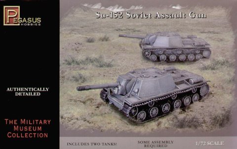 Pegasus 7668 WWII Soviet Su-152 Assault Gun Set of Two 1/72 Scale Model Kits
