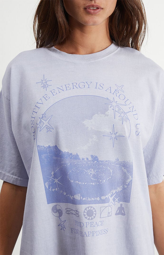Golden Hour Womens Positive Energy Scene T-Shirt - Purple Size L/Xl thumbnail