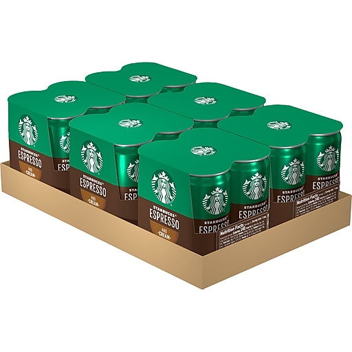 Starbucks Doubleshot Espresso & Cream Cold Brew Coffee, 6.5 Fl. Oz., 24/Carton (19286)