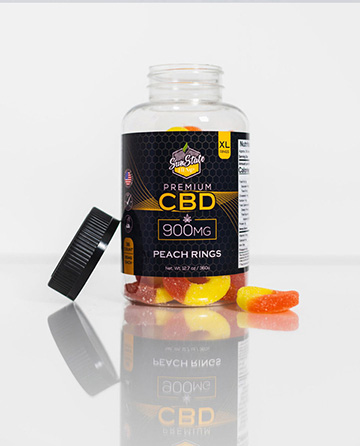 CBD Gummy Peach Rings  36pcs 900mg