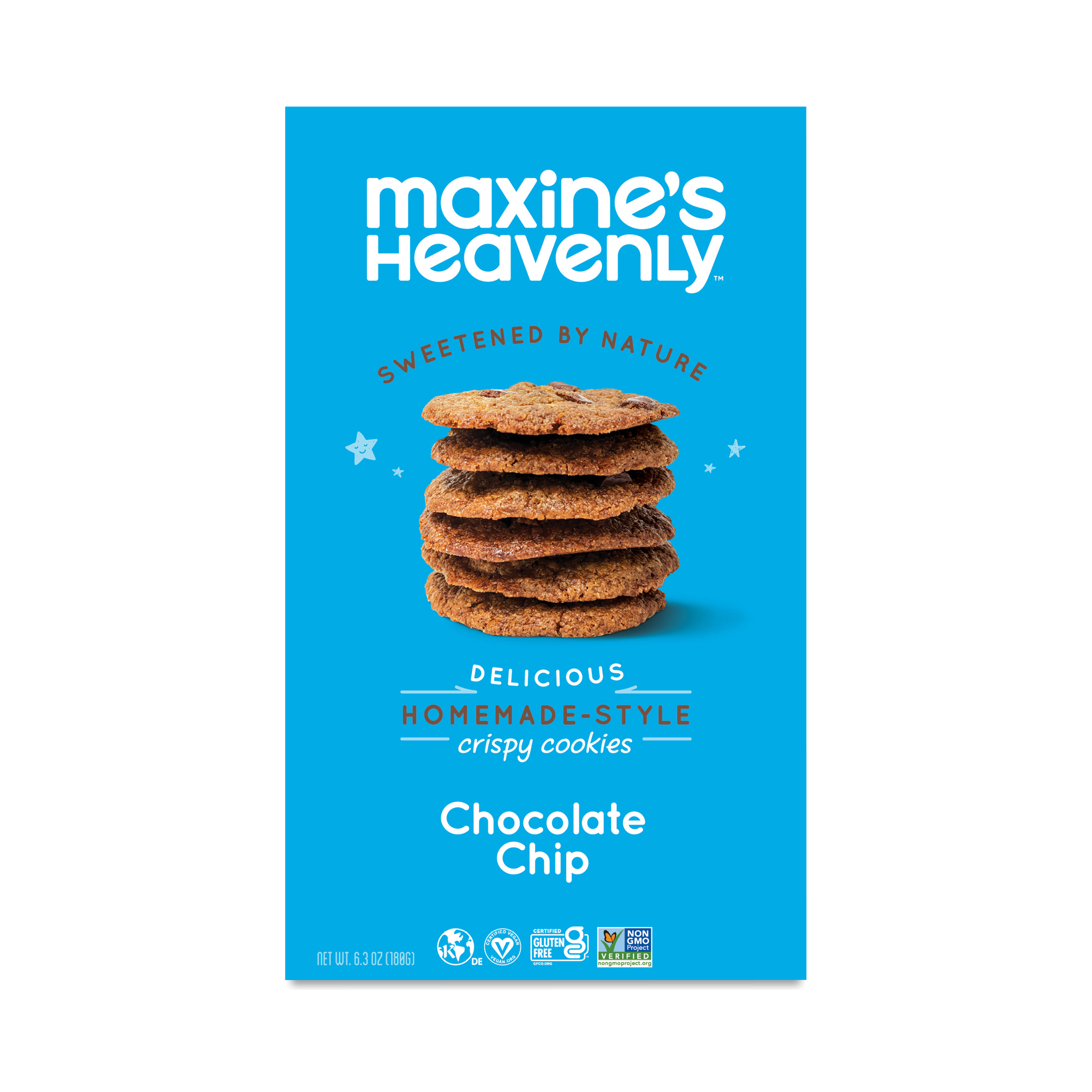 Maxine's Heavenly Sweetened By Natura Delicious Homemade-Style Crispy Cookies Chocolate Chip
