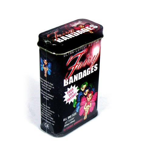 Accoutrements Fairy Adhesive Bandages in Tin Box with Free Toy Inside