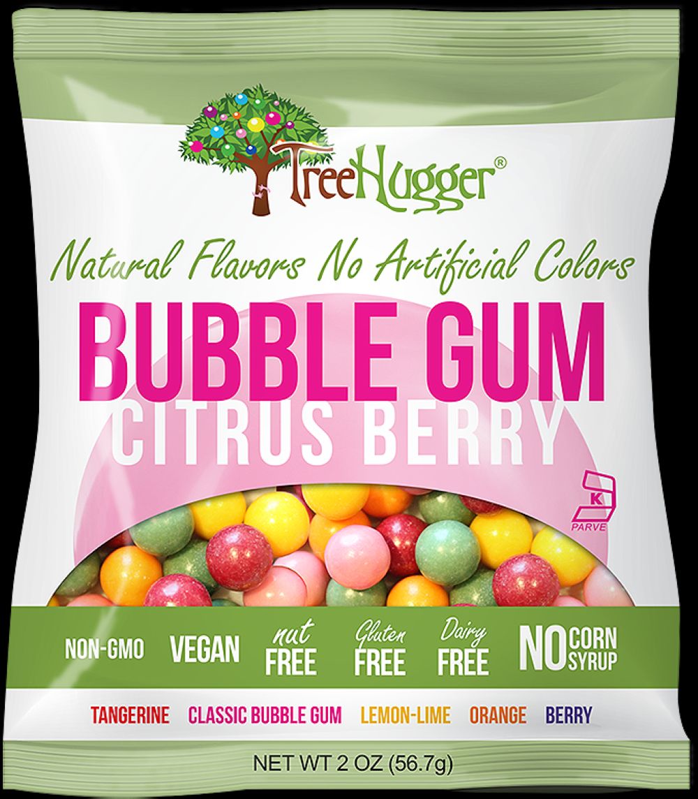All Natural Bubble Gum 2 Oz Bag Citrus Berry, 12 Pack