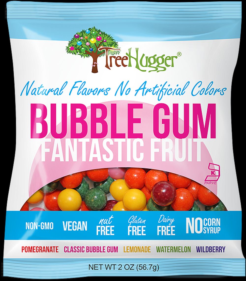 All Natural Bubble Gum 2 Oz Bag Fantastic Fruit, 12 Pack