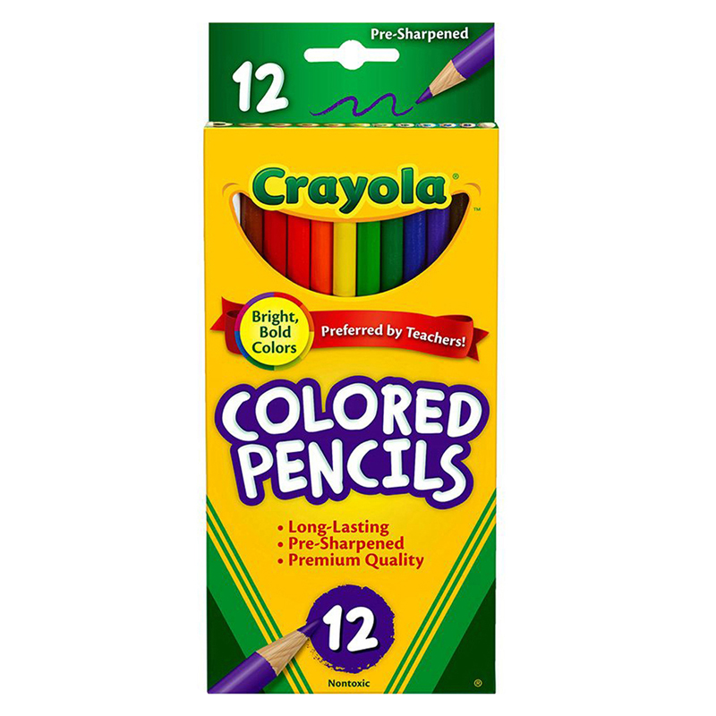 Crayola  Colored Pencils, Assorted - 12 per Box - Box of 6