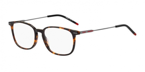 Hugo, Glasses, Male, Brown, ONE SIZE, Brown Rectangle Optical Frames for Men