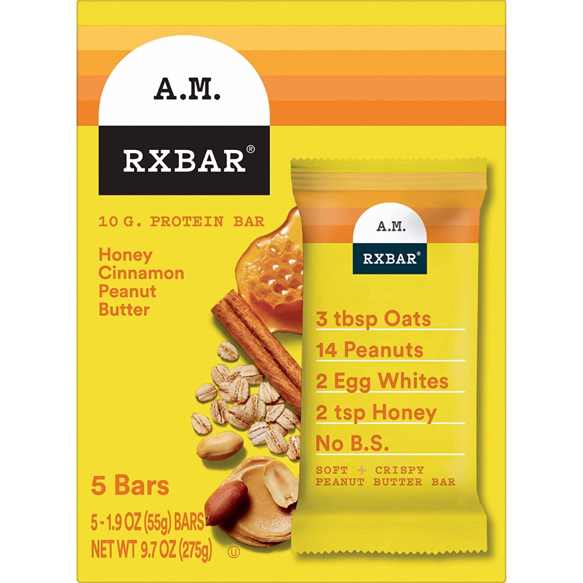 A.M. RXBAR Honey Cinnamon Peanut Butter