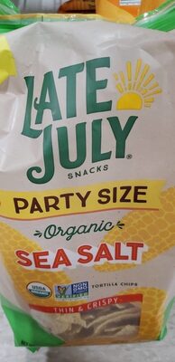 Late July Tortilla Chips Organic Sea Salt 14.75 Oz