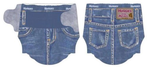 Huggies Little Movers Diapers, Jeans, Size 4 (22-37 Lb), Jumbo, 25 Ct. thumbnail