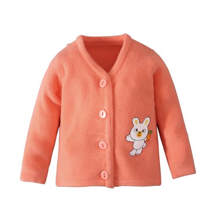 Kids Jackets for Girls Boys Winter Bunny Long-sleeved Solid Color Woolen Sweater Sweater Coat Children S Clothing