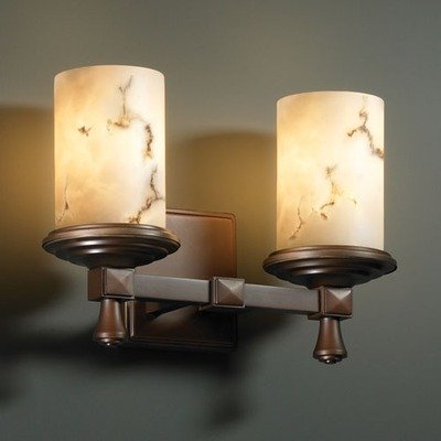 Deco 2-Light Bath Bar, Justice Design Group FAL-8532-10-MBLK 281YT (370321)