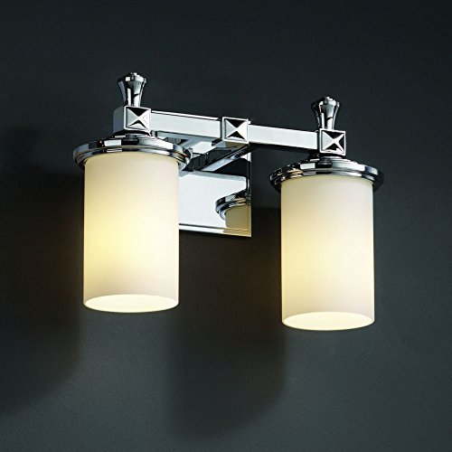 Deco 2-Light Bath Bar, Justice Design Group FSN-8532-10-DROP-CROM NLTYG (378286)