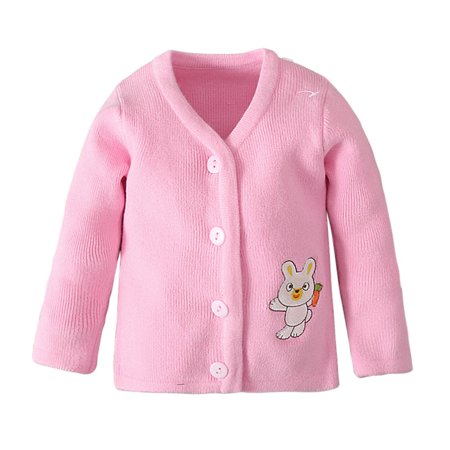 Kids Jackets for Girls Boys Winter Bunny Long-sleeved Solid Color Woolen Sweater Sweater Coat Children S Clothing