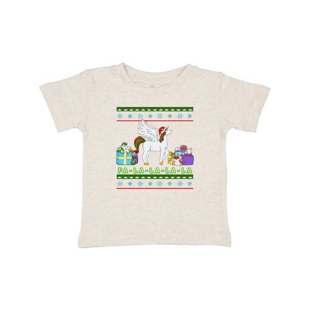 Inktastic Christmas Festive Unicorns Fa-La-La-La-La Gift Baby Boy or Baby Girl T-Shirt