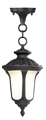 Livex Lighting 7668-04 Oxford 1 Light Outdoor Chain Hang, Black
