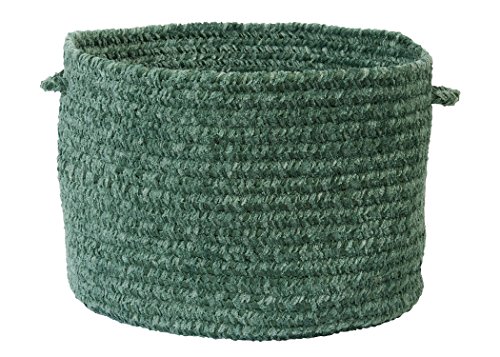 Colonial Mills Simple Chenille Utility Basket, 18 by 12-Inch, Myrtle Green