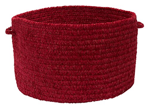 Colonial Mills Simple Chenille Utility Basket, 18 by 12-Inch, Sangria