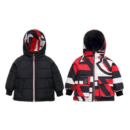 Kids Jackets for Girls Boys Toddler Baby Winter Cartoon Windproof Coat Hooded Warm Outwear Jacket