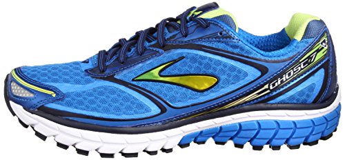 Men's Brooks Ghost 7 Running Shoe Electric Blue Lemonade/Lime Punch/Peact Navy Size 11 M US thumbnail