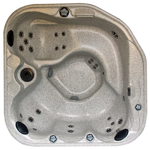 Aura 29 Jet 120 Volt Taupe Interior Plug and Play Operation Hot Tub with Hard Cover