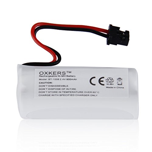 OXKERS 2Packs 2.4V 800mAh Rechargeable NI-MH Replacement Cordless Phone Battery for Uniden BT-1008 BT-1021 BT-1016, BT-1008S thumbnail