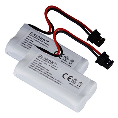 OXKERS 2Packs 2.4V 800mAh Rechargeable NI-MH Replacement Cordless Phone Battery for Uniden BT-1008 BT-1021 BT-1016, BT-1008S thumbnail