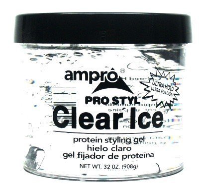 Ampro 32 Oz. Pro-Styl Protein Gel Clear Ice Ultra-Hold (3-Pack) with Free Nail File