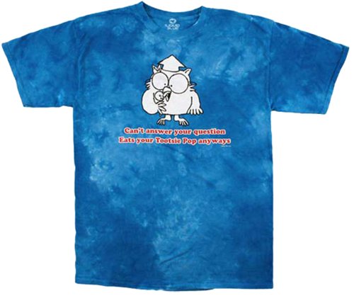 Tootsie Pop Mr Owl Tootsie Roll Adult T-Shirt-large