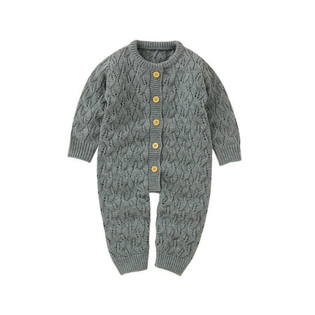 Kids Jackets for Girls Boys Newborn Baby Boys Winter Warm Knit Outwear Sweater Romper Jumpsuit Coat