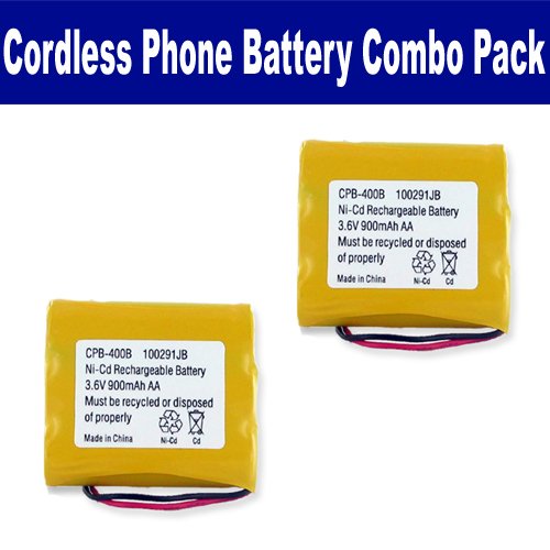 Radio Shack ET-1128 Cordless Phone Combo-Pack Includes: 2 X EM-CPB-400B Batteries thumbnail