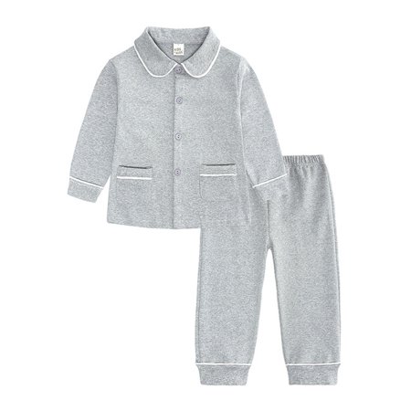 Kids Jackets for Girls Boys Toddler Baby Boy Girl Square Collar Shirt Tops+Pants Pajamas Sleepwear Set